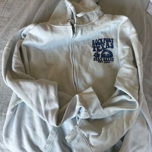 Light Blue Zip-Up Hoodie